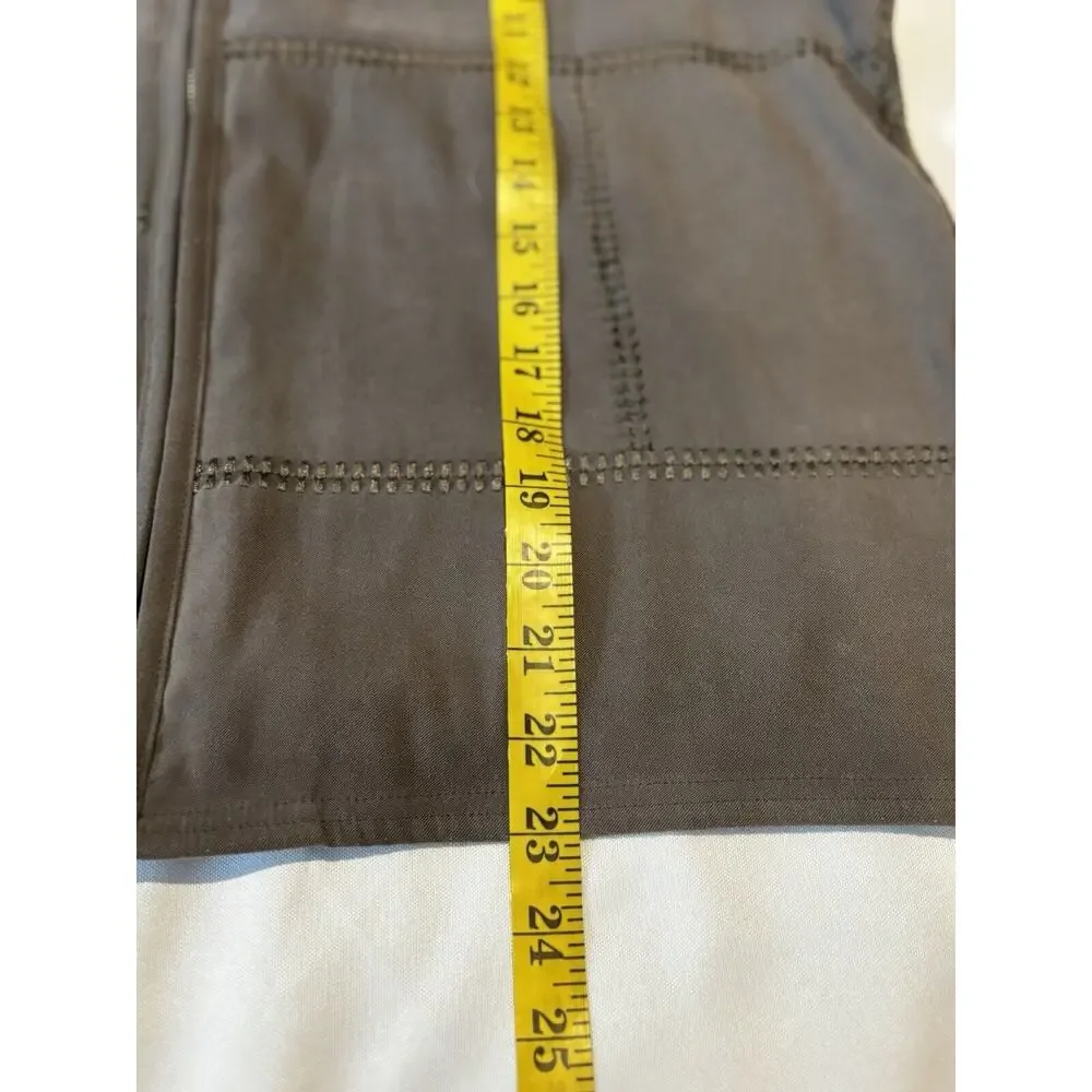 Koret Faux Suede & Knit Sweater‎ Vest Olive Green Women’s Sz 10 Y2k grunge lagen - Picture 7 of 8